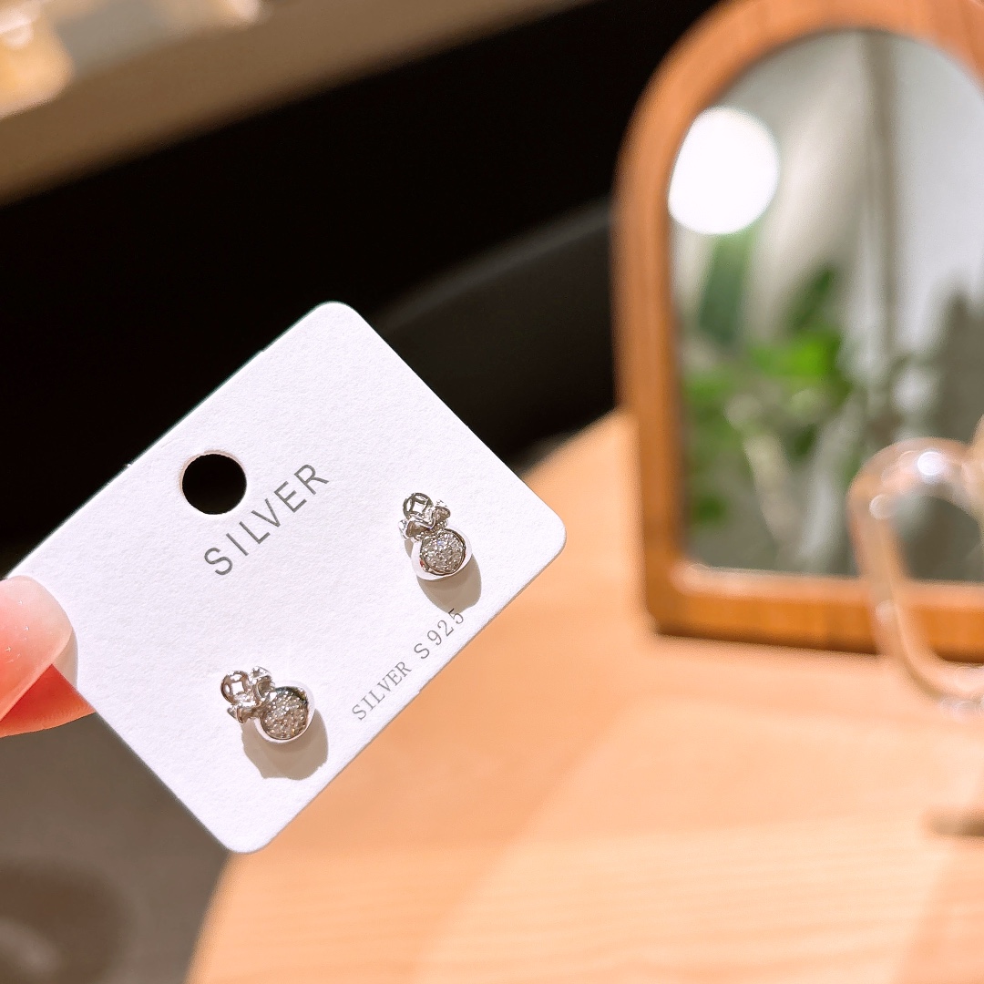 Solid Silver Earrings Pure Gift for Her Gold