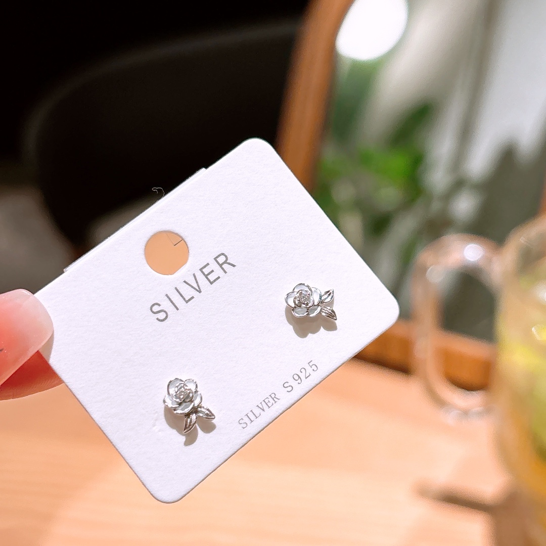 S925 Sterling Silver Earrings Lively Bestie Gift Gold