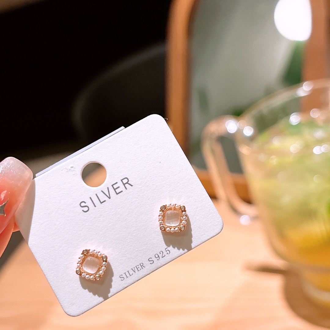 Hypoallergenic Silver Earrings Artistic Valentine's Day Silver