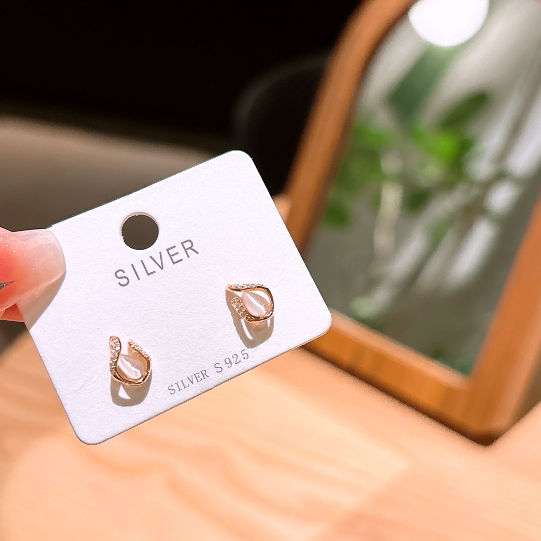 High Polish Silver Earrings Fashion New Year Silver