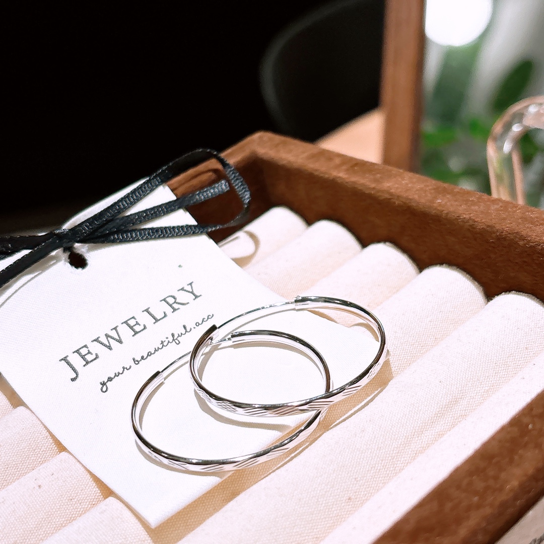 High Polish Silver Hoop Earrings French Wedding Silver