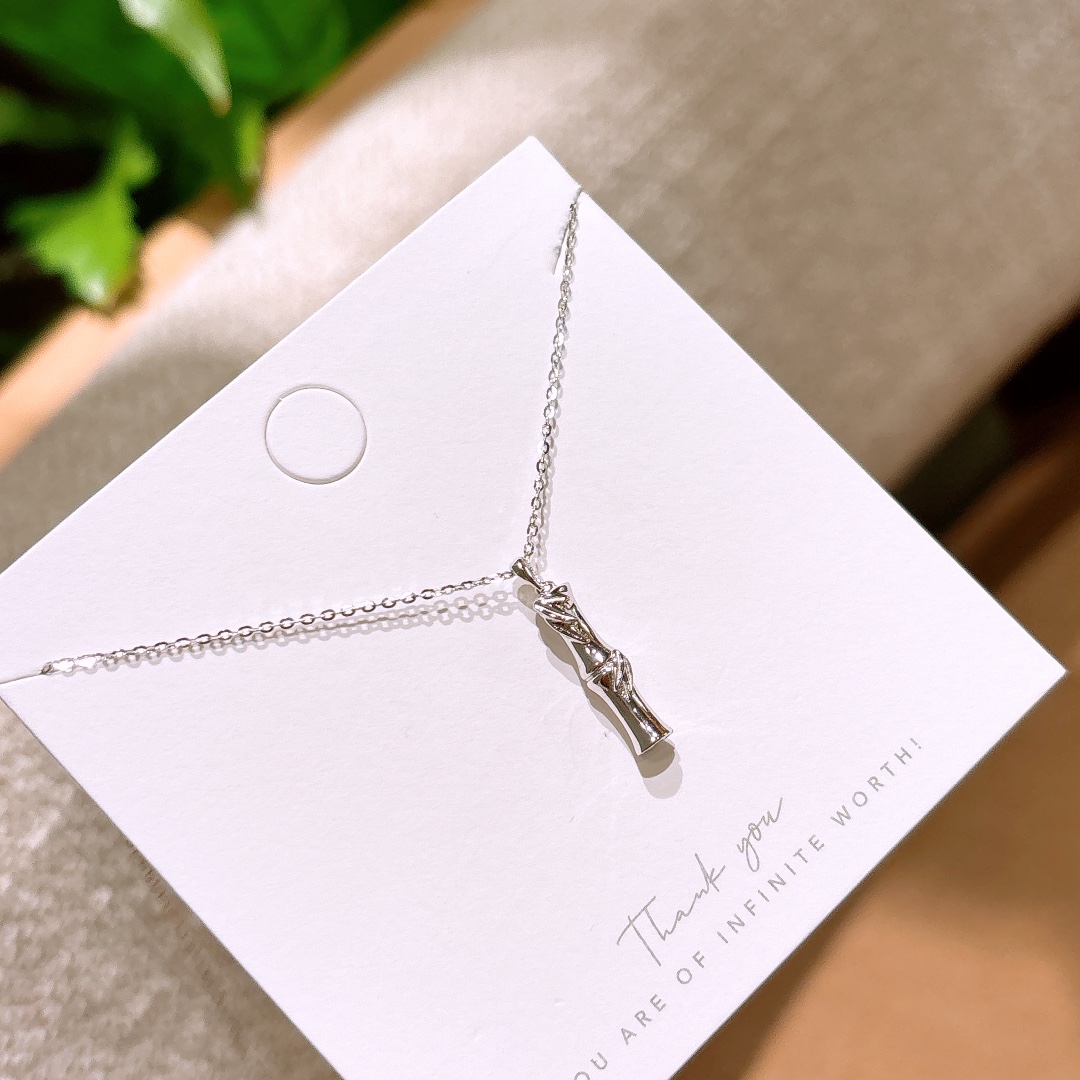 S925 Sterling Silver Necklace Ins Style Engagement Gold