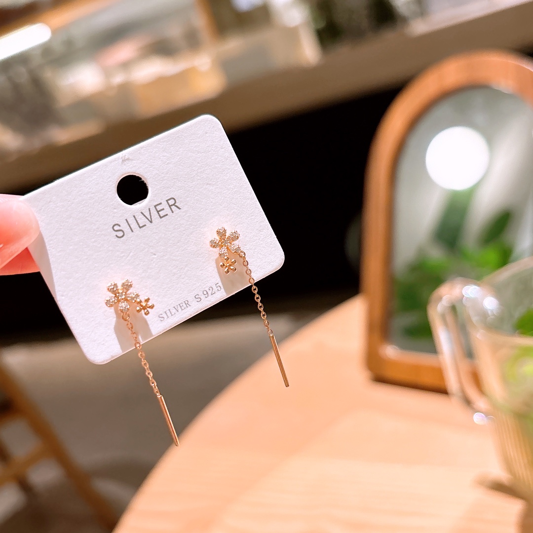 Solid Silver Earrings Minimalist Engagement Gold