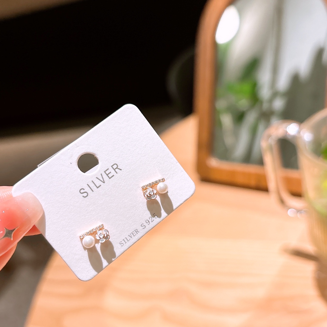 Hypoallergenes Silber Ohrringe Mode Hochzeitsgeschenk Gold