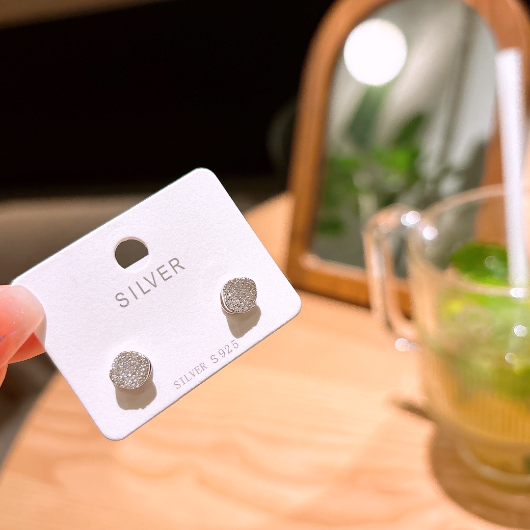 Nickel Free Silver Earrings Korean Style Confession Gold