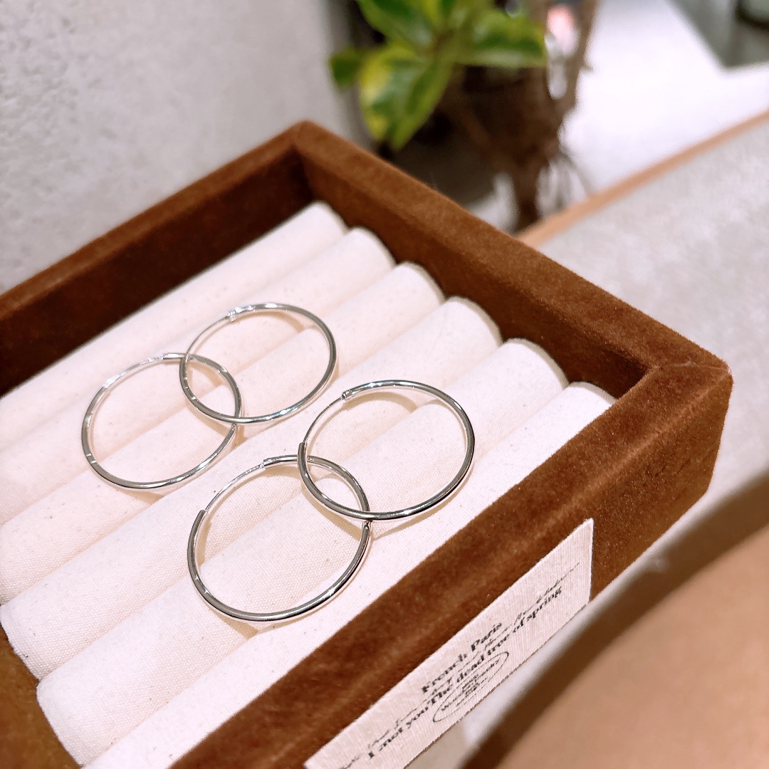 Nickel Free Silver Hoop Earrings Sweet & Cool Bestie Gift Silver