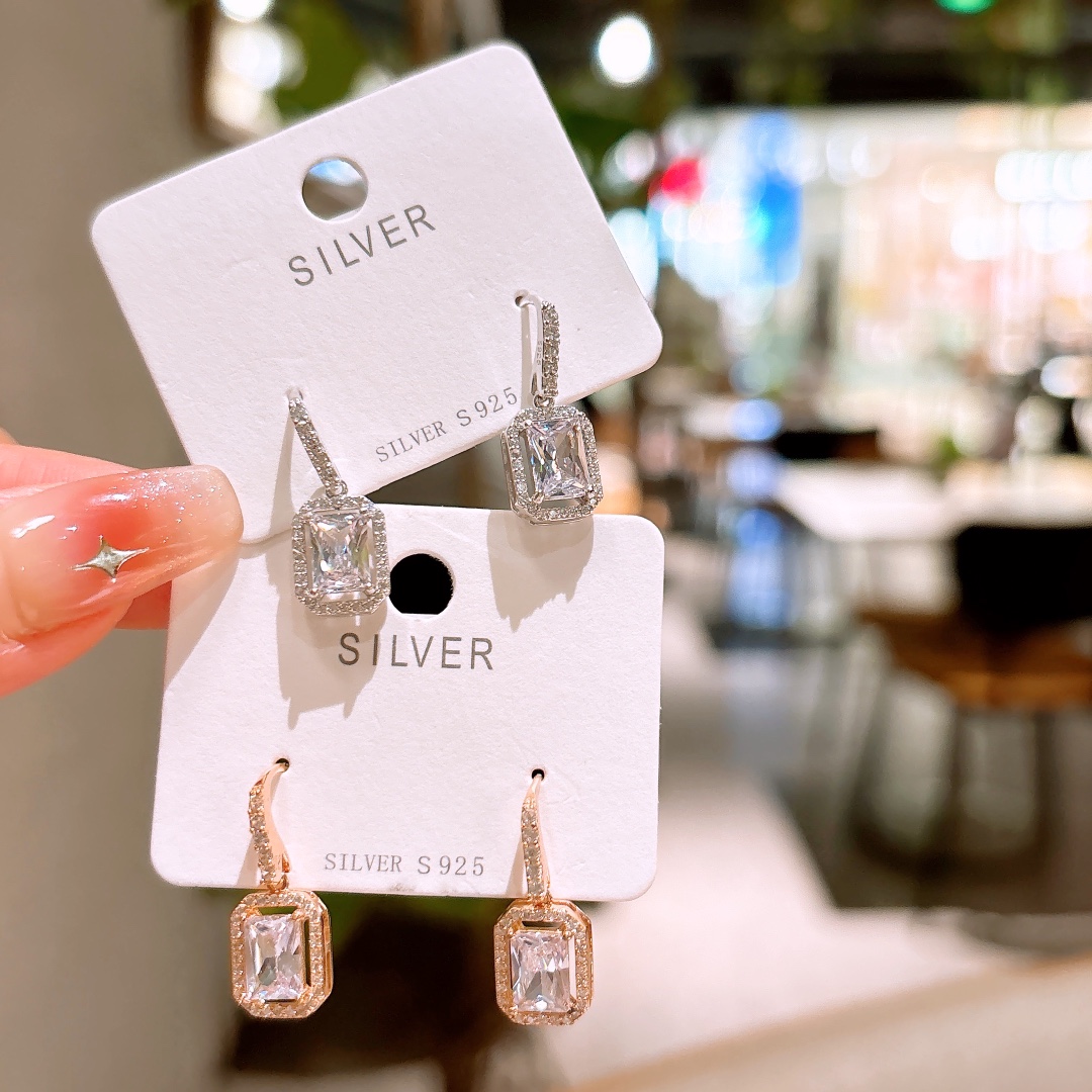 Nickel Free Silver Drop & Thread Earrings Romantic Father's Day Gold