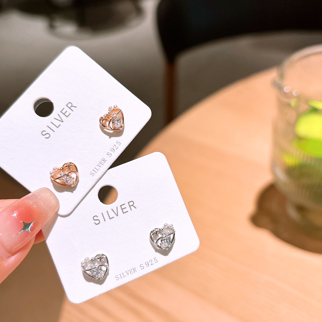 Low Allergy Silver Earrings Romantic Father's Day Silver