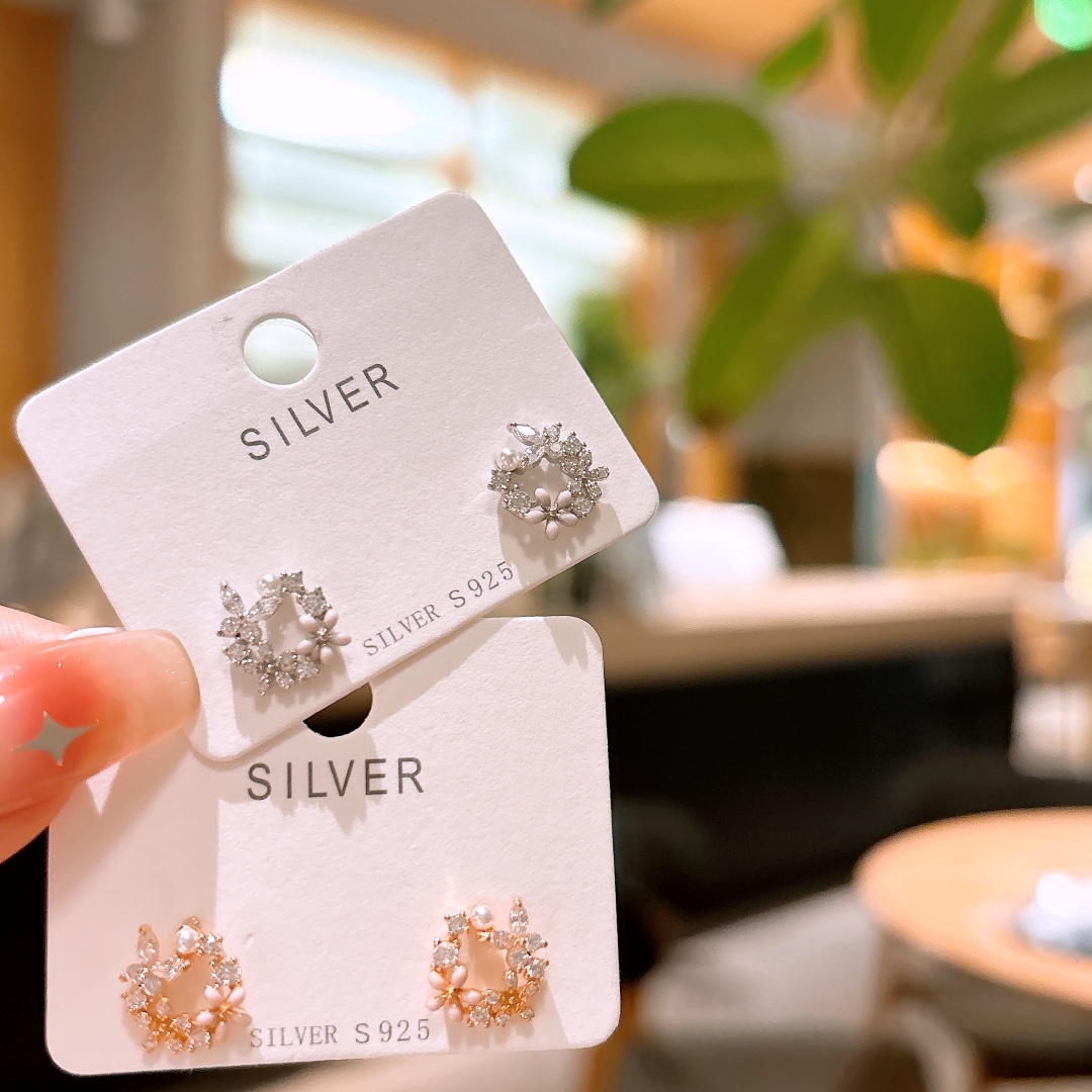 Low Allergy Silver Earrings Fashion Christmas Silver