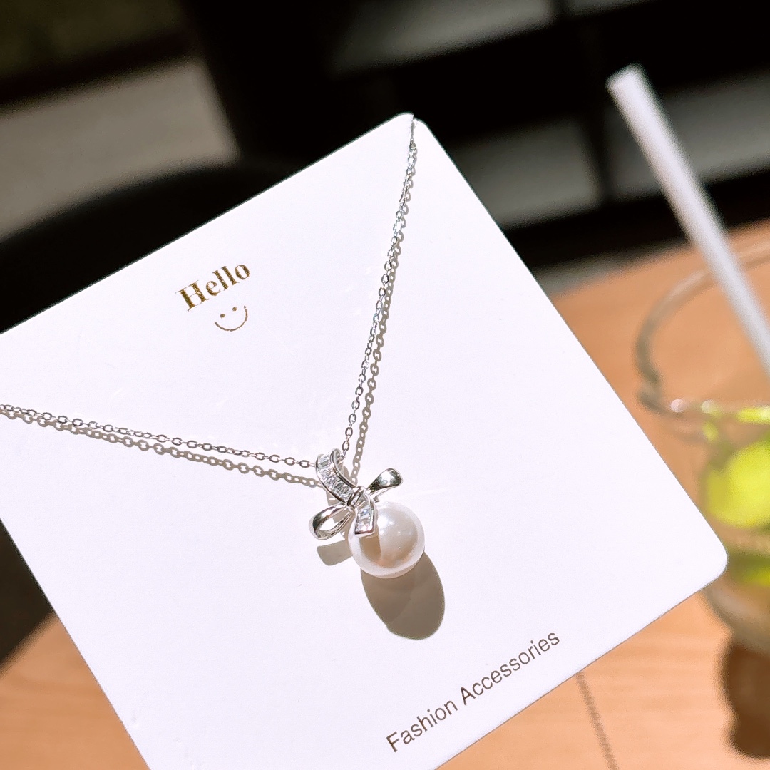 Low Allergy Silver Necklace Ins Style Gift for Her Silver
