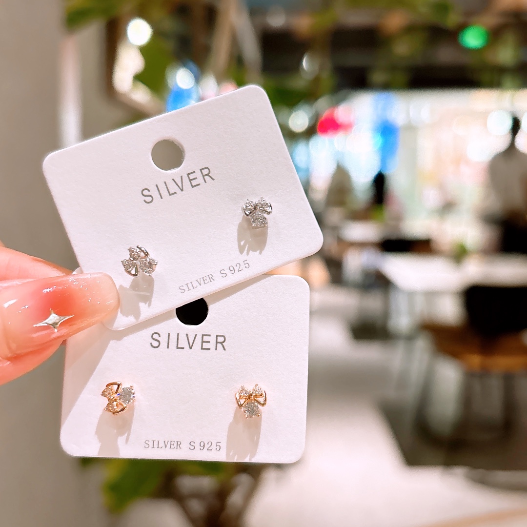 S925 Sterling Silver Earrings Sweet & Cool Mother's Day Gold