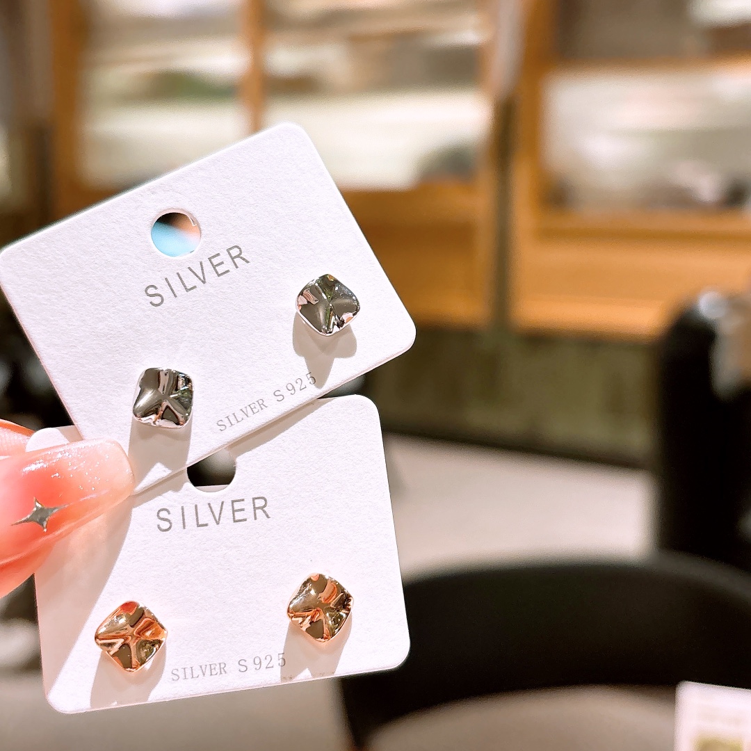 Nickel Free Silver Earrings Artistic Self-love Gold