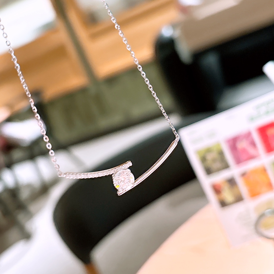 925 Silver Moissanite Necklace Intellectual Teacher's Day Gold