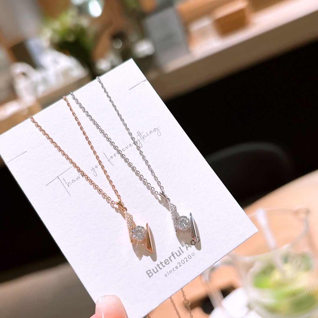 ユニーク高品質シルバーネックレスゴールド バレンタインデー