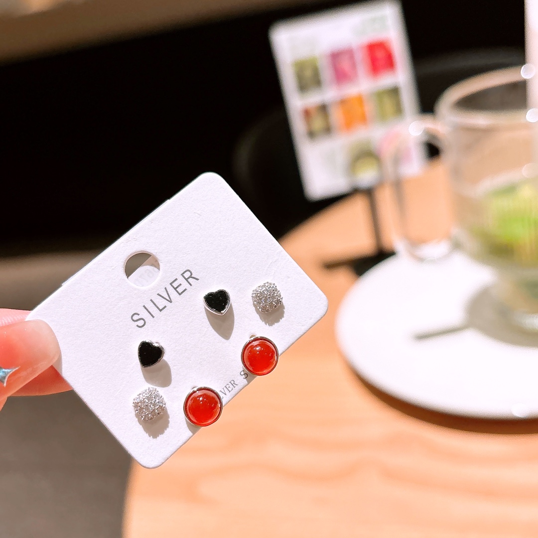 可愛い高品質シルバーイヤリングゴールド 婚約