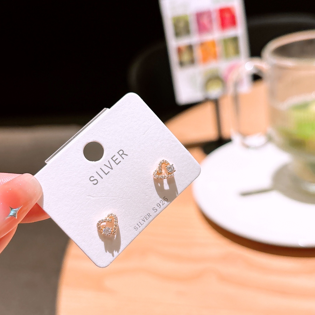 925 Silver Earrings Premium Bestie Gift Gold