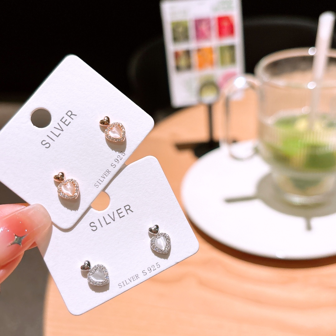 Fine Silver Earrings Romantic Wedding Gold