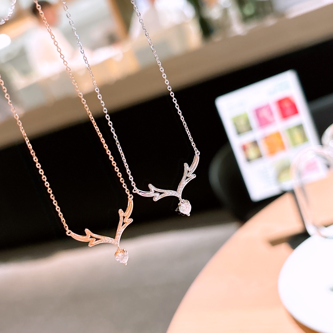 Fine Silver Necklace Chic Party Silver