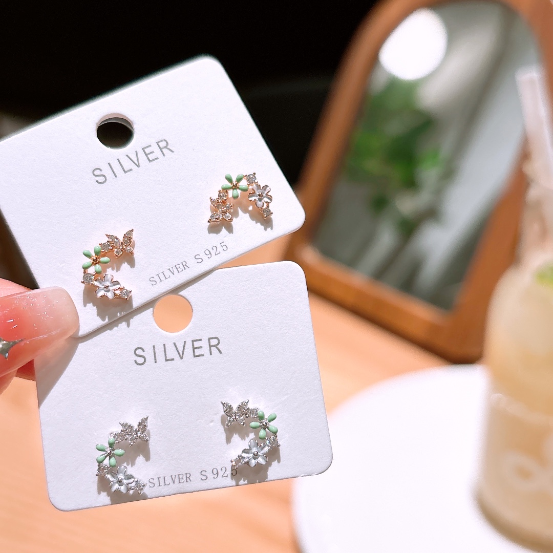 High Polish Silver Earrings Ethereal Confession Gold