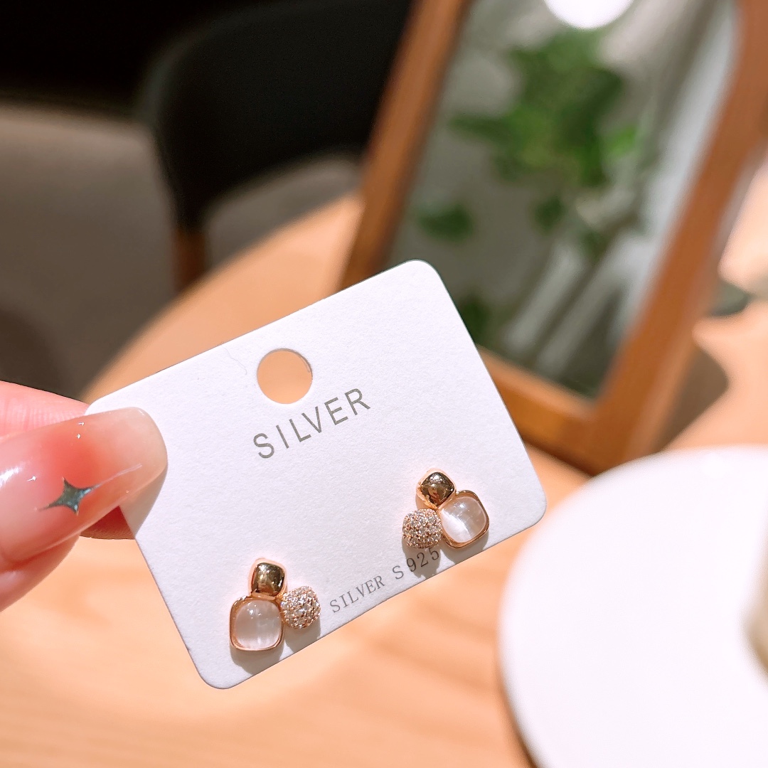 925 Silver Earrings Ultra Minimal Date Night Silver