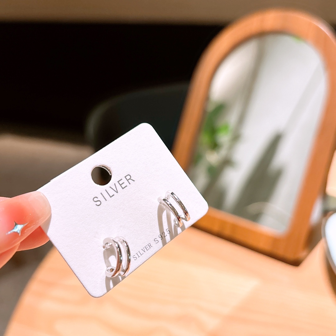 Fine Silver Earrings Vintage Workplace Silver