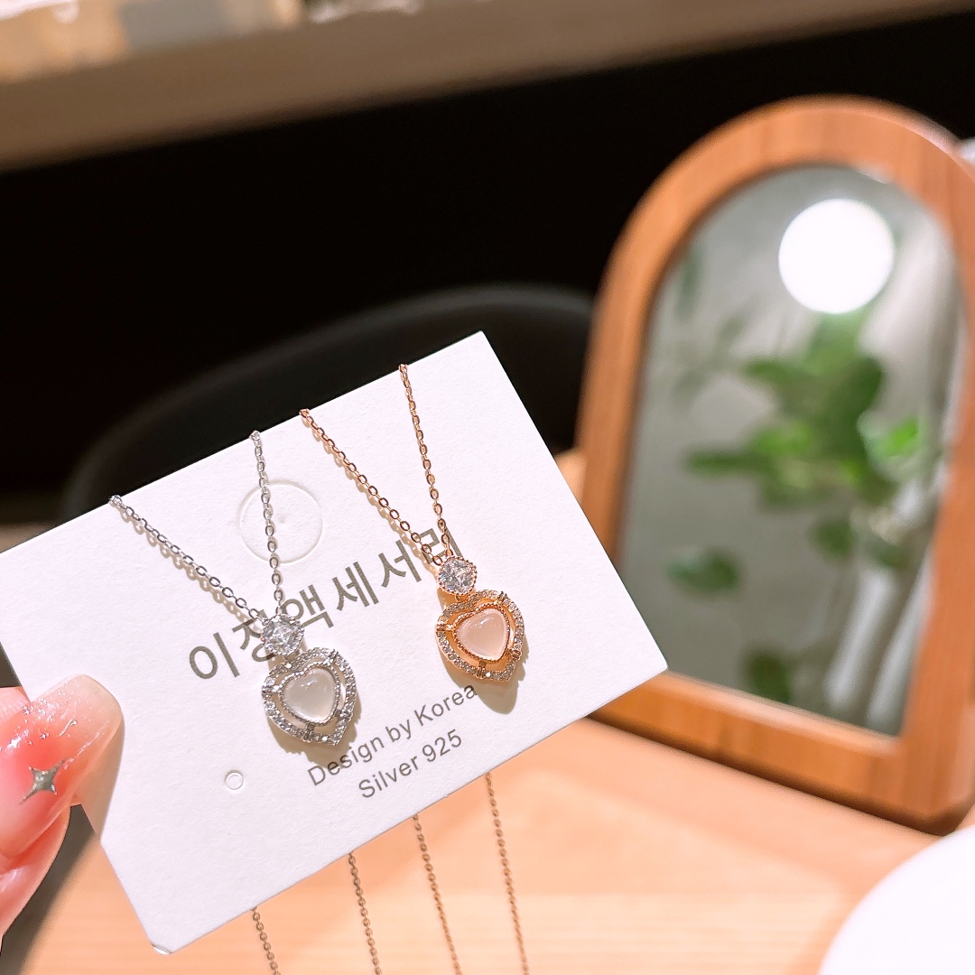 S925 Sterling Silver Necklace Soft Anniversary Gold