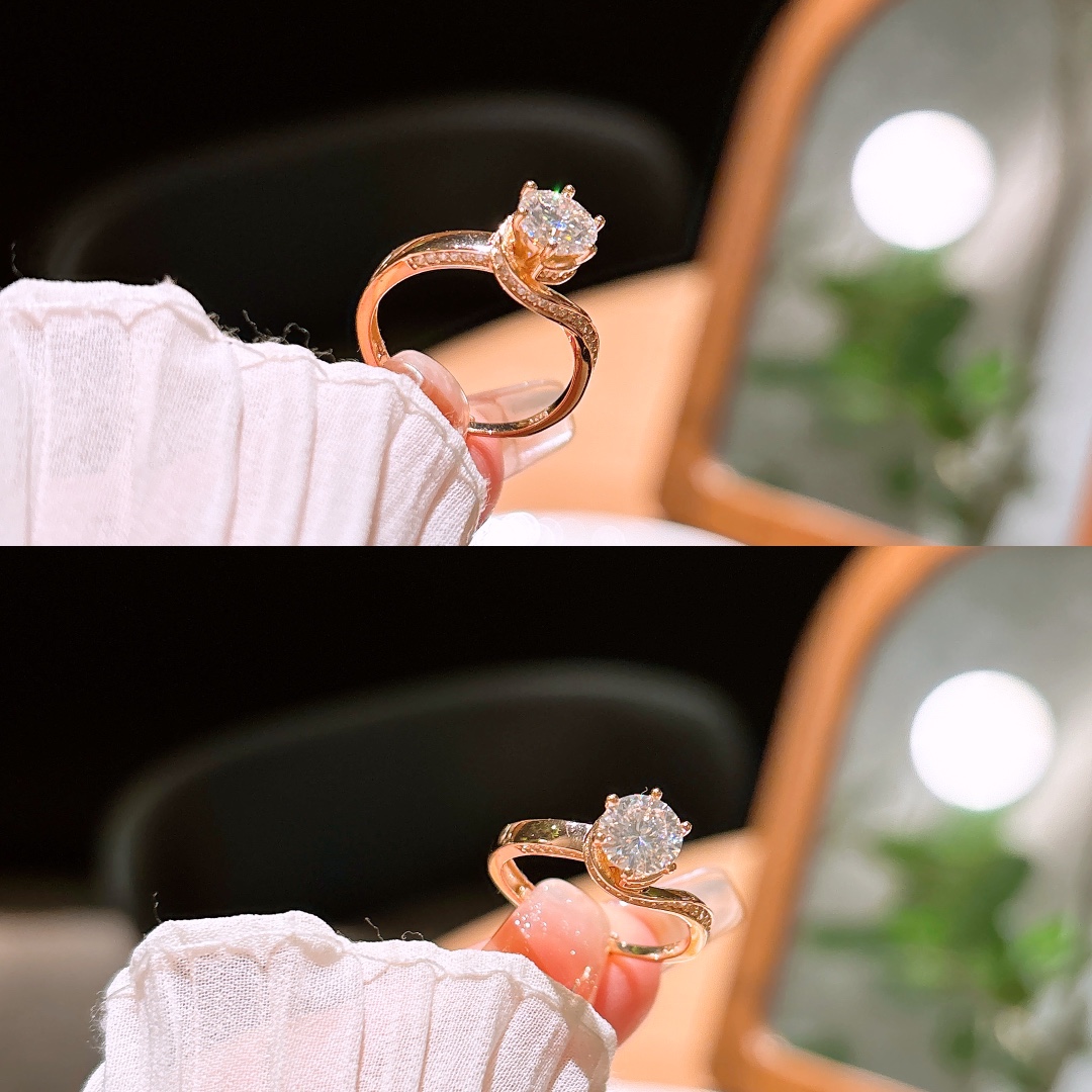 Nickel Free Silver Moissanite Ring Fresh Office Gold