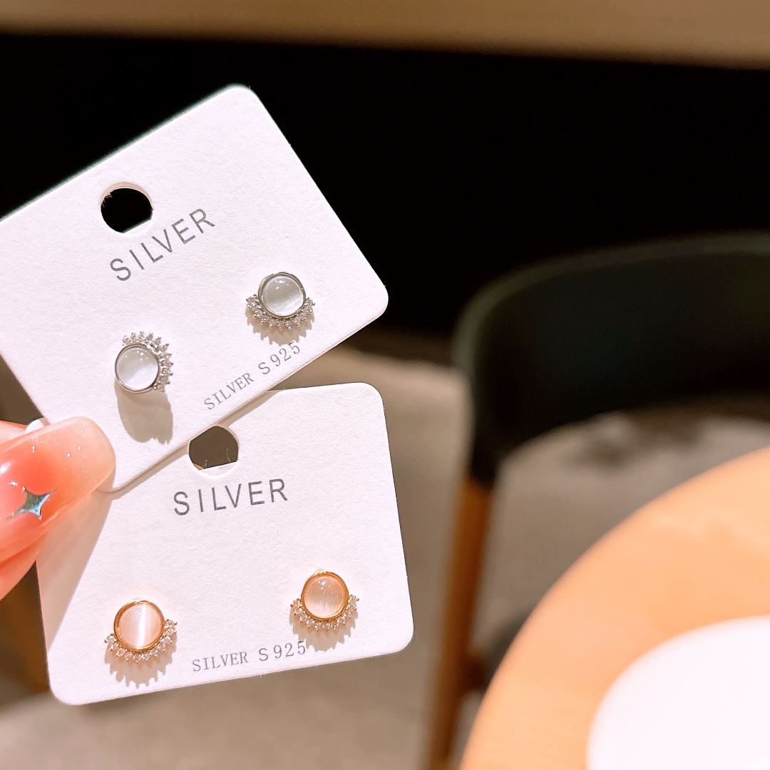 925 Silver Earrings Lively Travel Gold