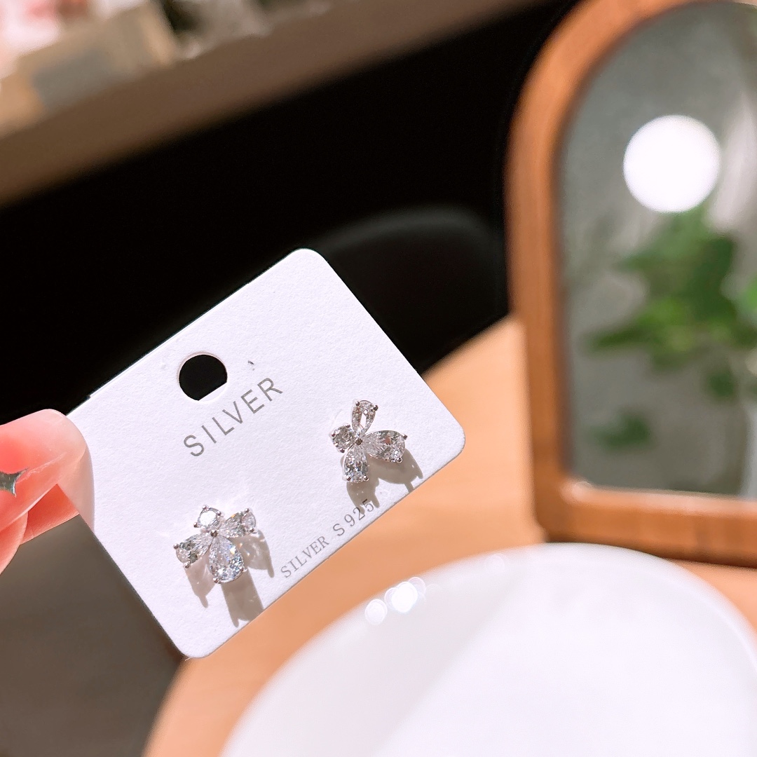 Solid Silver Earrings Sweet Father's Day Gold