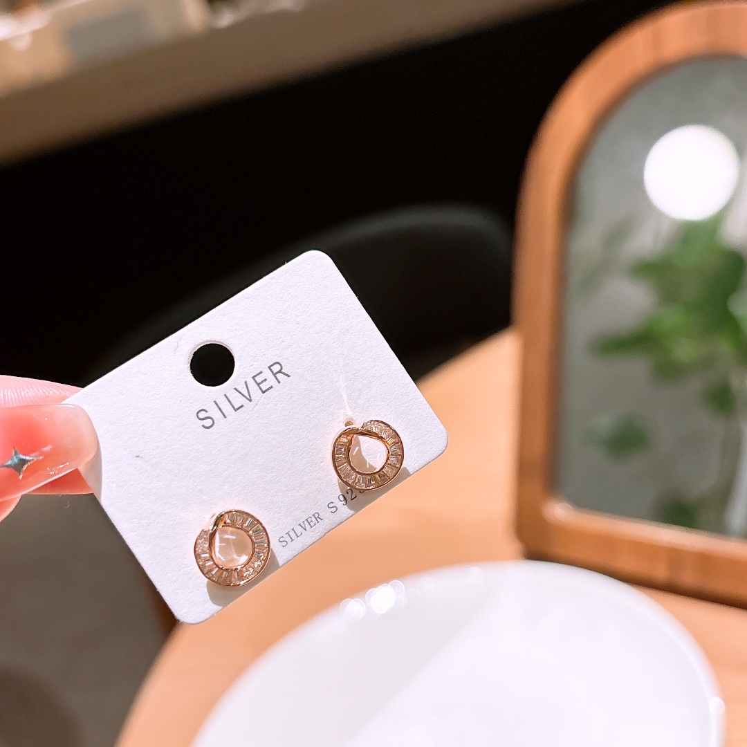 High Polish Silver Earrings Pure Engagement Gold