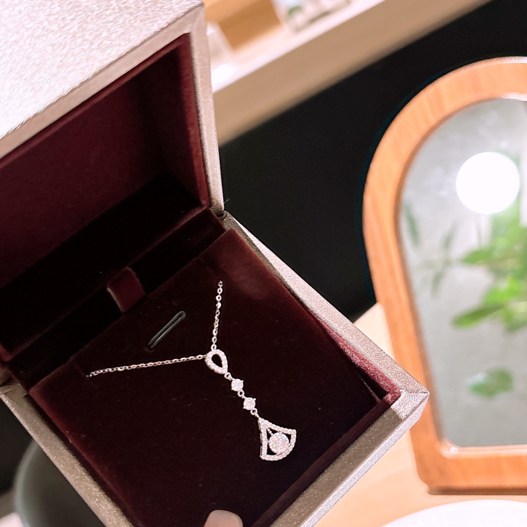 Hypoallergenes Silber Moissanit Kette Mode Arbeitsplatz Silber