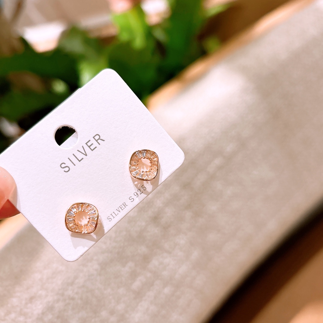 High Polish Silver Earrings Ins Style Annual Party Silver