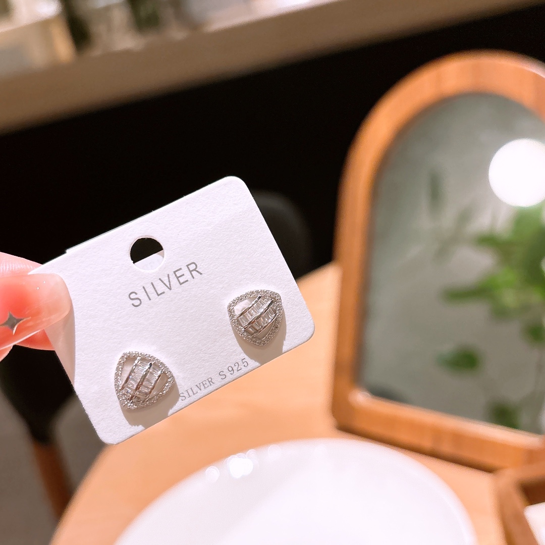 925 Silver Earrings Light Luxury Date Night Silver