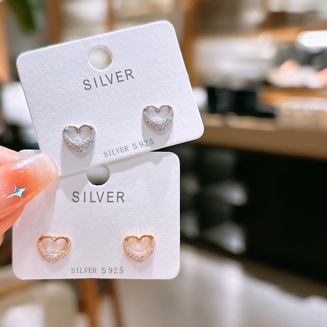 Solid Silver Earrings Fashion New Year Gold