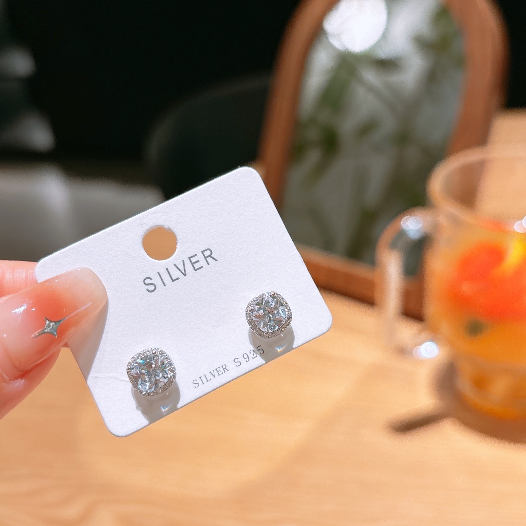 甘い925シルバーイヤリングゴールド 旅行