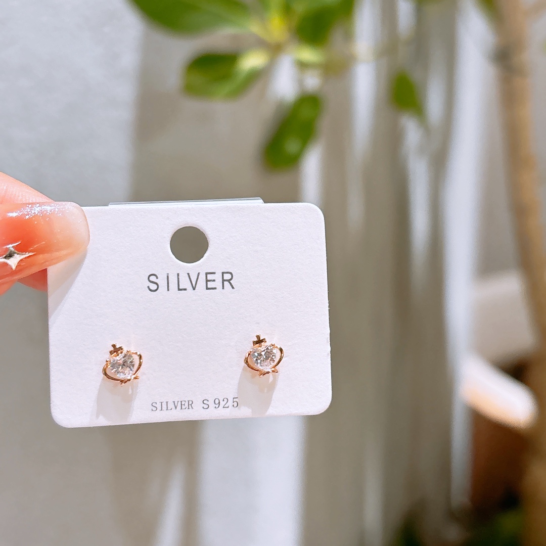 Allergiearmes Silber Ohrringe Filigran Valentinstag Gold