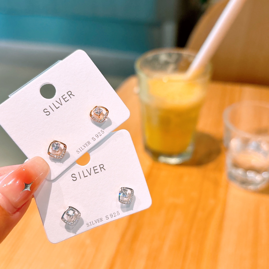 Massivsilber Ohrringe Mädchenhaft Hochzeit Gold