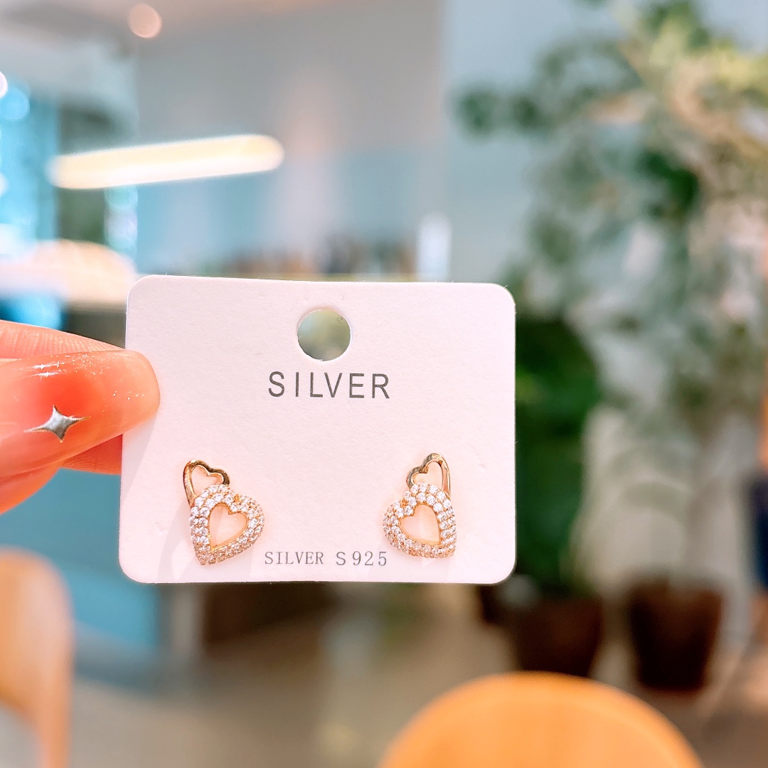 Low Allergy Silver Earrings Vintage New Year Gold