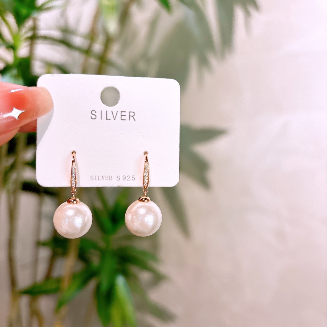 S925 Sterling Silver Drop & Thread Earrings Sweet Travel Silver