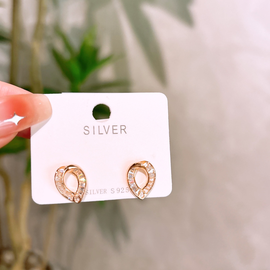 925 Silber Ohrringe Koreanischer Stil Arbeitsplatz Silber