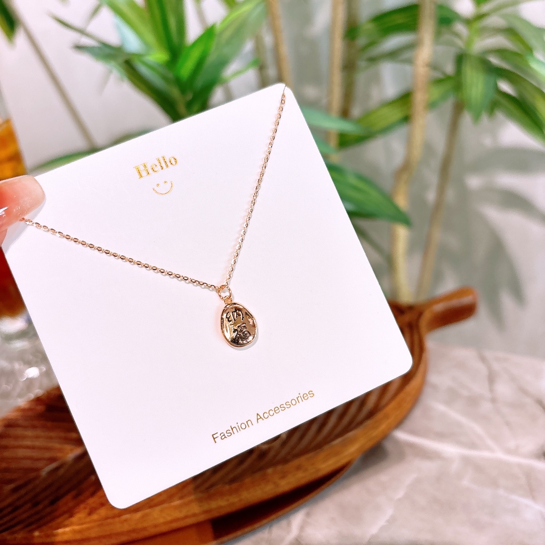 Solid Silver Necklace Sweet Housewarming Gold