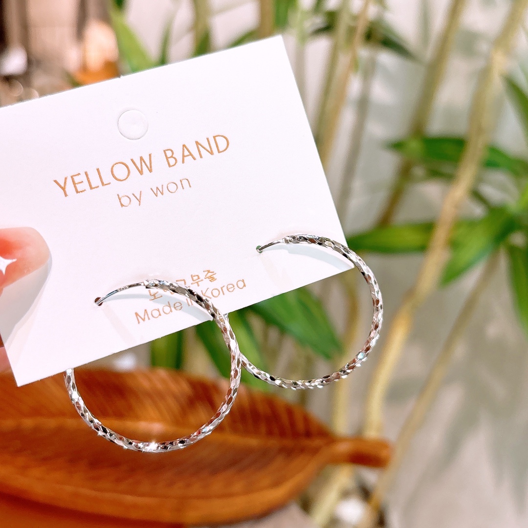 Solid Silver Hoop Earrings Sweet & Cool Anniversary Gold