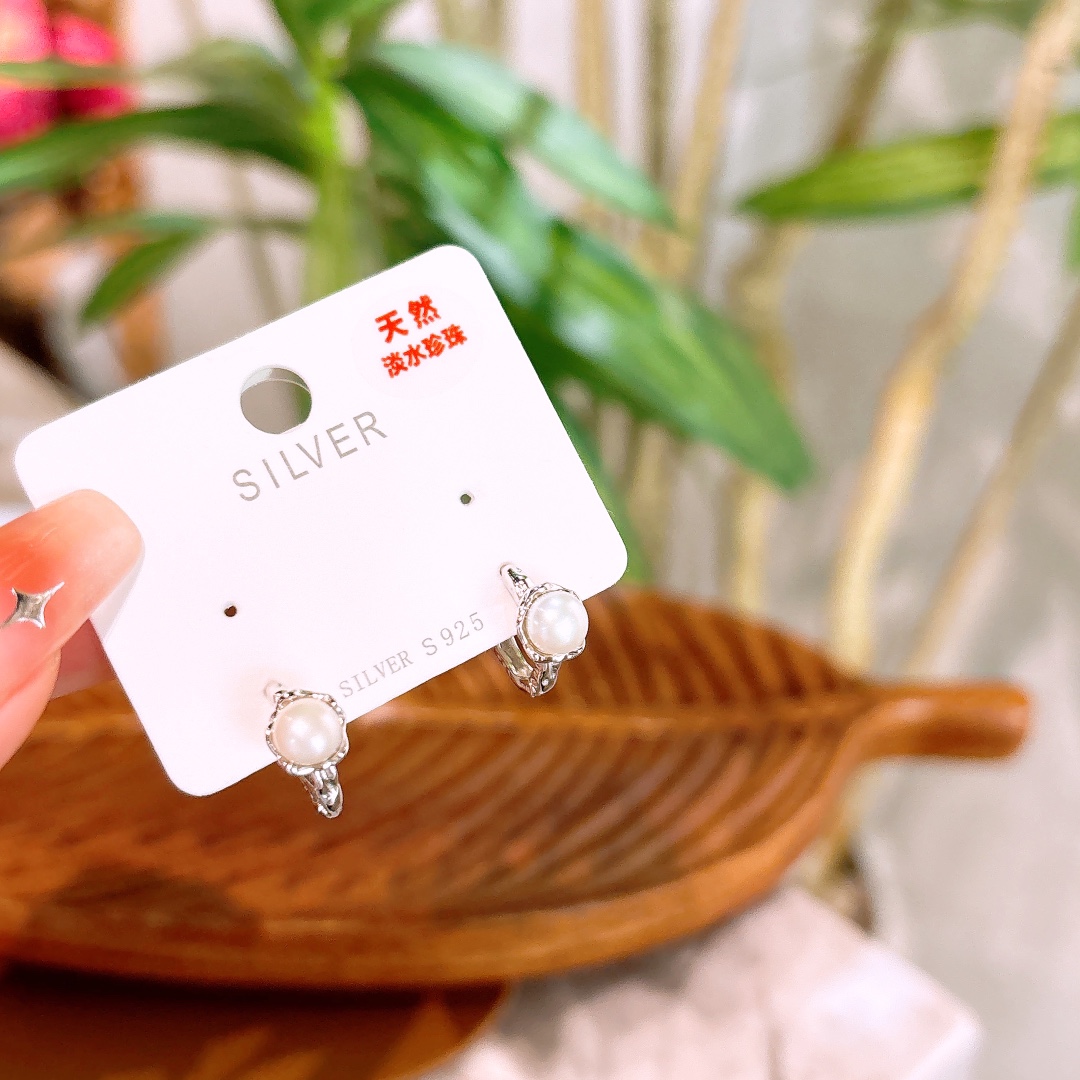 925 Silver Ear Cuffs Playful Teacher's Day Silver