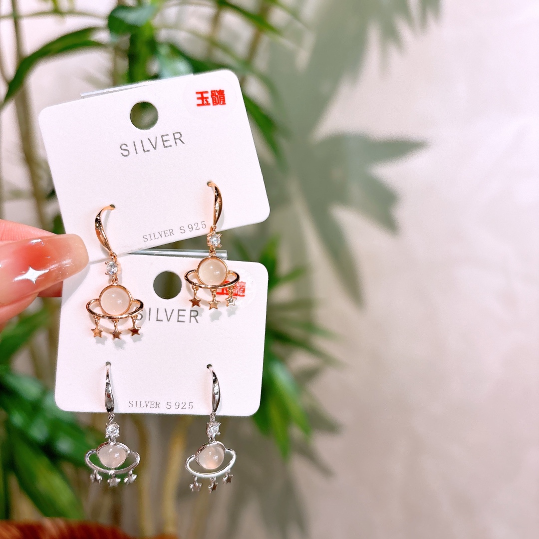 繊細低アレルギー銀ドロップ＆スレッドイヤリングシルバー 年次パーティー