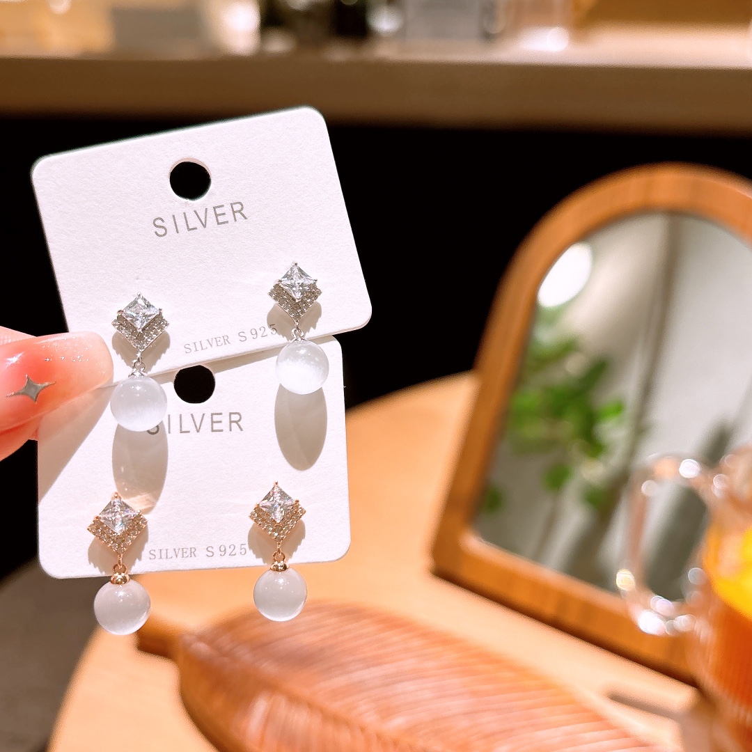 925 Silber Ohrringe Minimalistisch Weihnachten Gold