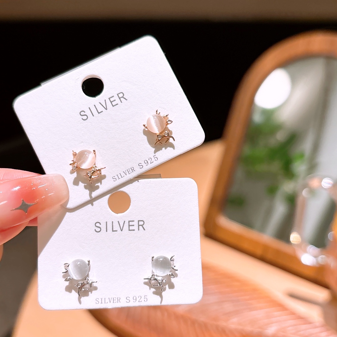 Low Allergy Silver Earrings Sweet Wedding Favor Silver
