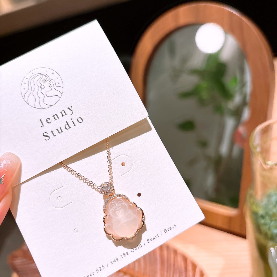 Fine Silver Necklace Fashion Office Gold