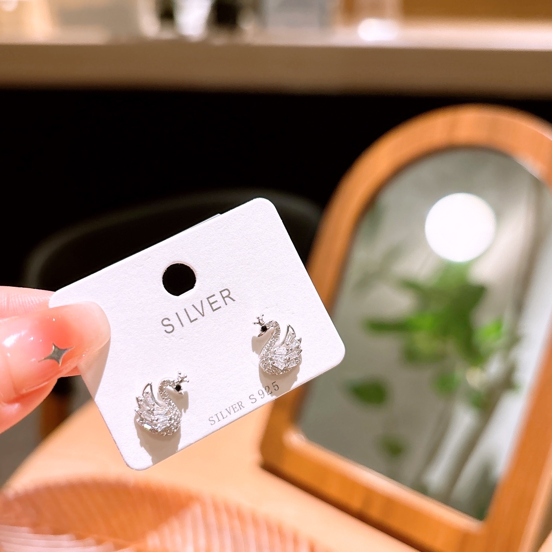 925 Silver Earrings Vintage Housewarming Gold