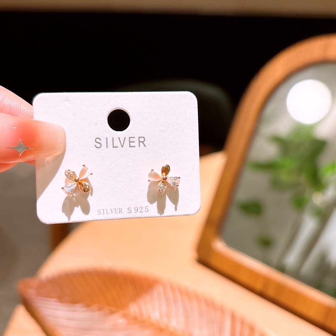 Solid Silver Earrings Intellectual Wedding Favor Gold