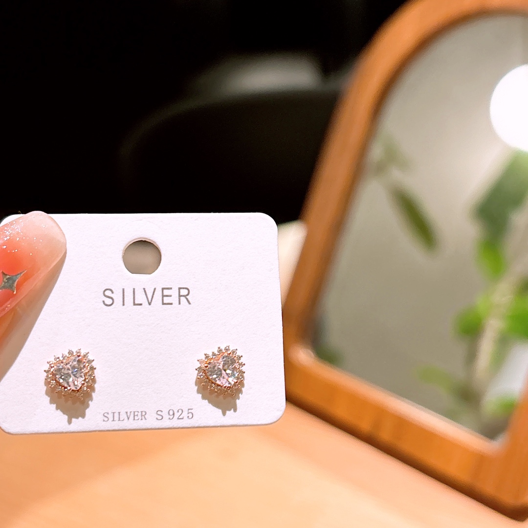 High Polish Silver Earrings Elegant Mother's Birthday Silver